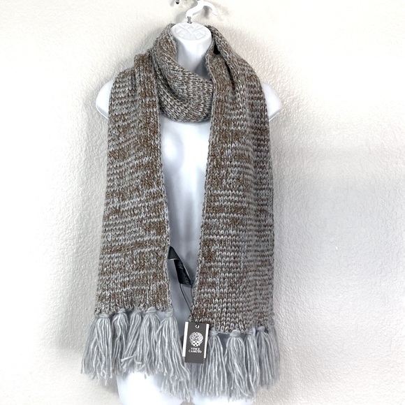 Vince Camuto Marled Shine Muffler Scarf W/ Tassle Fringe 68” x 8” - Picture 1 of 6